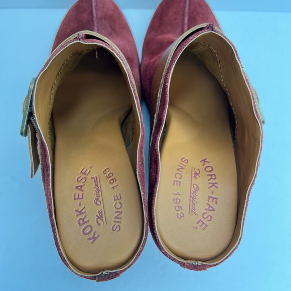 Kork-Ease Womens Shanaya Clog Rust Red Suede Leather Block Heel Mules Sz 7M LKNW - Picture 11 of 16